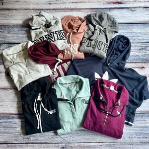 PINK Victoria's Secret Hoodie Collection - Gray, Pink, Burgundy, Navy, Mint